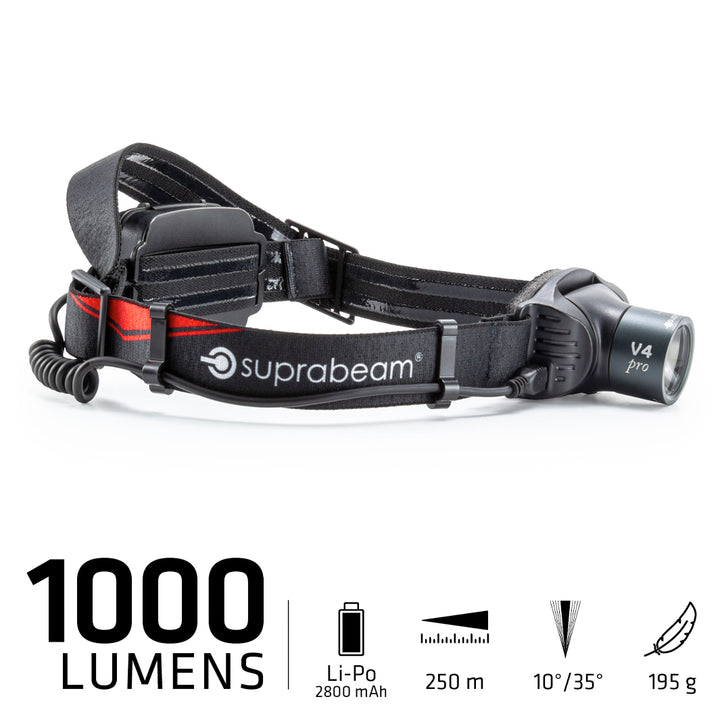 V4PRO RECHARGEABLE  (1000 LM, 1x LI-PO 154250/2800 MAH) - EOL