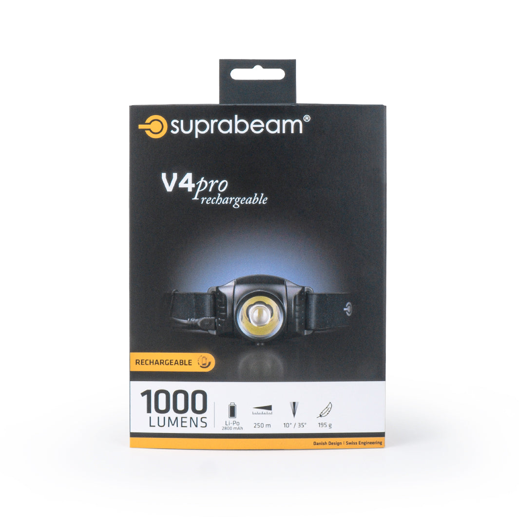 V4PRO RECHARGEABLE  (1000 LM, 1x LI-PO 154250/2800 MAH) - EOL